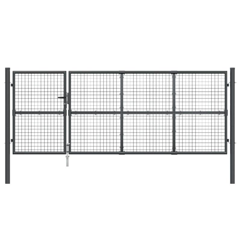 Vidaxl portal de jardin maille anthracite 350x175 cm acier galvanisé 154543_2