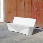 Banc en béton Origami - Banc pliable en béton blanc et gris -35% d'émissions de CO2_2