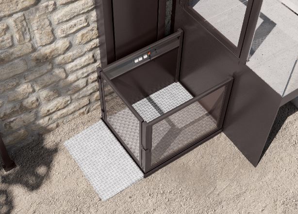 Élévateur compact pour franchir des escaliers ou des bordures