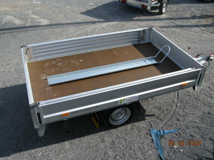 Remorque plateau 2 motos Humbaur 1420 - structure modulaire acier galvanisé - PTAC 1300 kg_2