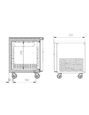 Table de préparation négative parfaite pour les environnements de cuisine professionnels exigeants - TARO-_2