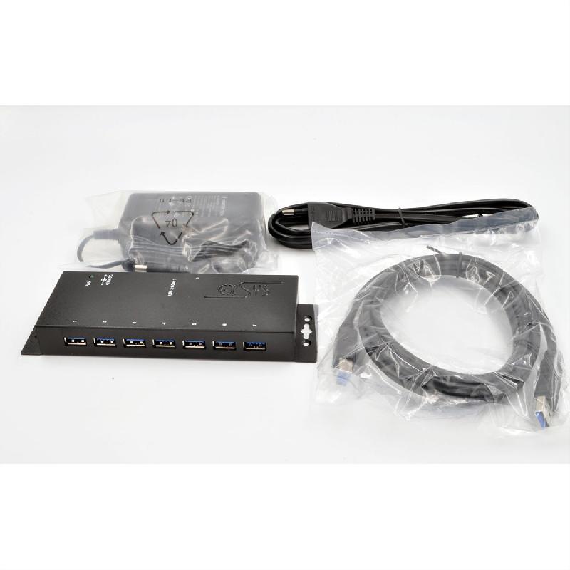 EXSYS EX-1188HMS-3 HUB USB 3.2 Gen1 à 7 ports, protection de surtension 15KV ESD et boîtier métallique_2
