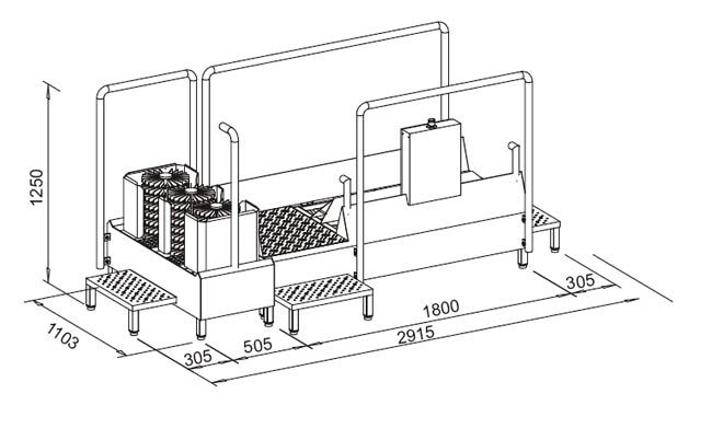 Lave-bottes et lave-semelles à passage continu_2