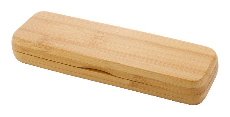 Parure stylos en bambou et métal - Stylo bille et roller avec boîte cadeau en bambou_2