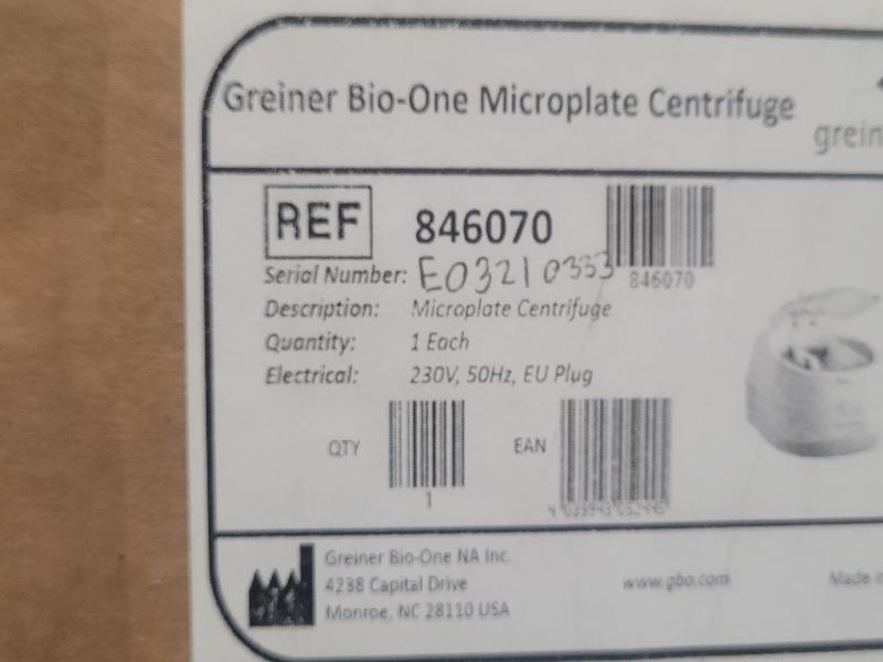 Mini centrifugeuse de laboratoire 846070 pour microplaques GREINER Bio-One_2