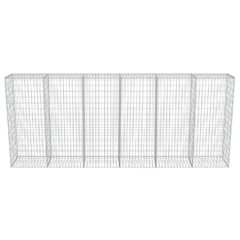 Vidaxl mur en gabion avec couvercles acier galvanisé 300 x 50 x 150 cm 143593_2