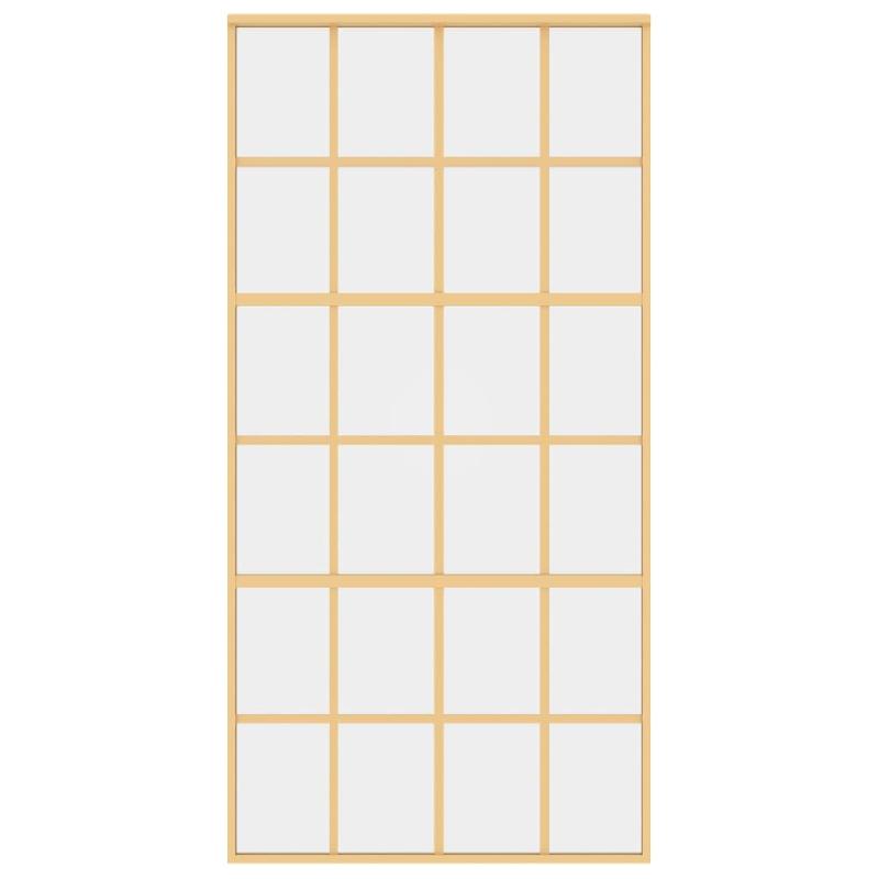 Vidaxl porte coulissante doré 102,5x205cm verre esg clair et aluminium 155174_2