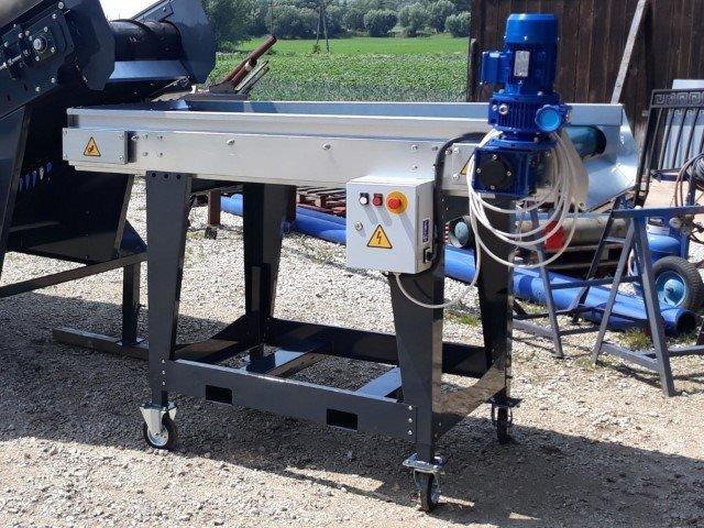 Bande transporteuse NC IS 2.00m X 0.80m - Occasion - Tapis lisse avec côtés galvanisés, année 2021_2