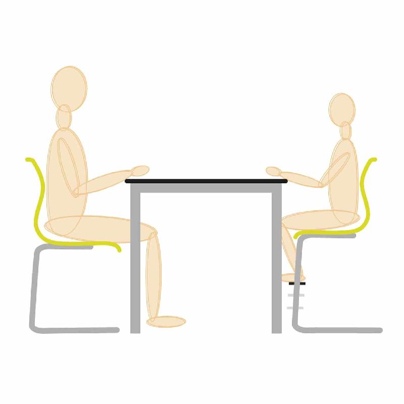 Chaise avec Repose-pieds réglable -  ergonomique pour élèves de primaire - EWF.3_2