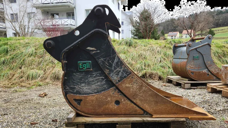 Godet de tranchée tiltrotateur Egli EVL-TR 200-600 - OilQuick OQ 70 - Année 2023 - RAL 9005_2