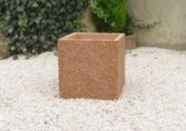 Jardinière Carrée Menes en béton armé - Autostable - Option antigraffiti - Paire de pieds en option_2