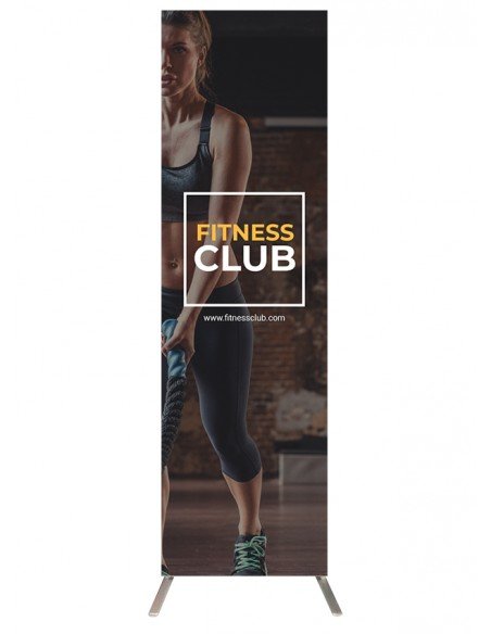 Totem tissu 2 pieds - structure aluminium - impression recto/verso - modèle ie-tot-2pieds_2