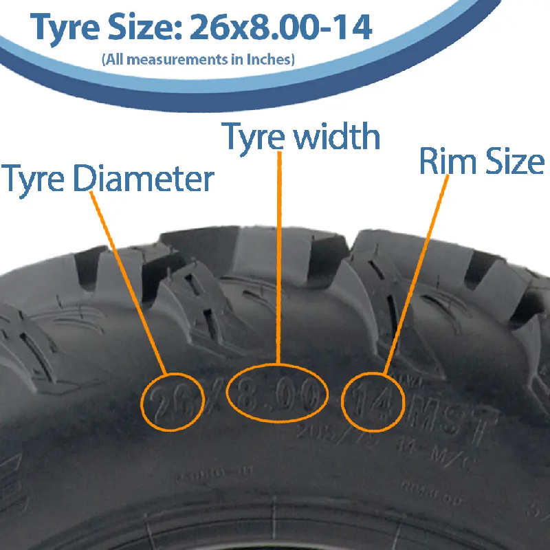 26x8.00-14 ATV Tyre 6-ply 205/75-14 P3080 OBOR Pinacle 57M Road Legal (Set of 2)_2
