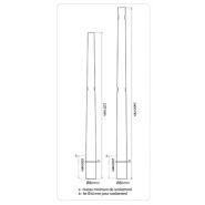 Potelet Wilmotte - potelet à mémoire de forme - hauteur 1177 mm - élastomère de polyuréthane_2