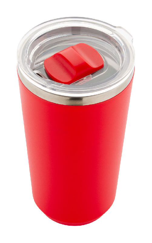 Mug thermos - isotherme en acier inoxydable à double paroi - 500 ml - couleur rouge_2