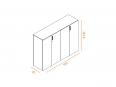 Bloc de 2 armoires mi-hautes portes battantes OMMI L160xH125 bicolore - Atra_2