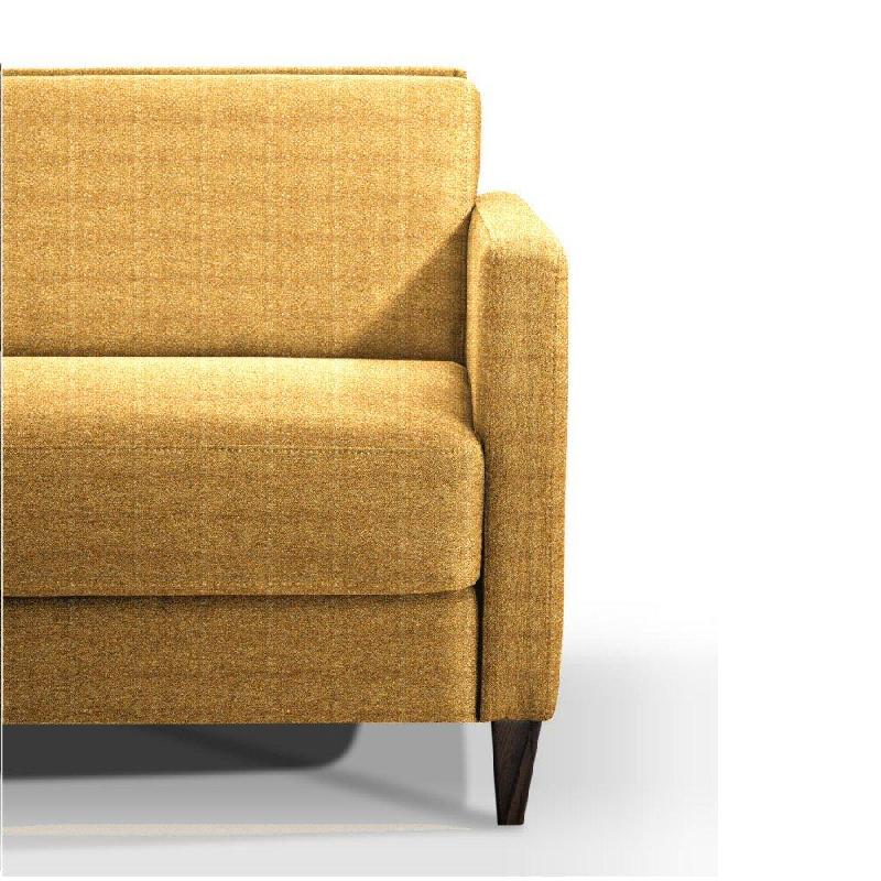 Canapé convertible express OSLO tweed jaune - Couchage 140x197x16 cm - Sommier à lattes RENATONISI_2