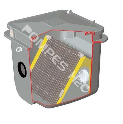 DG200U - Dégrilleur filtration avant fosse poste station de relevage 200L - Sebico_2