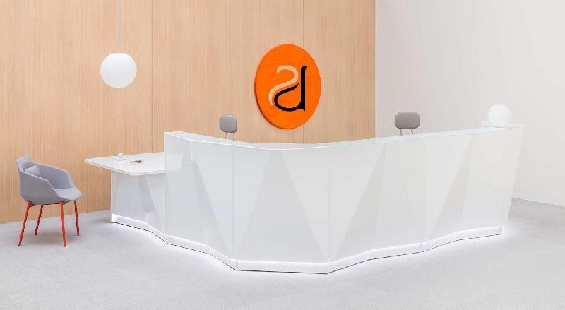 Grande banque d'accueil lumineuse Alpa - MDD - Blanc brillant, Gauche_2