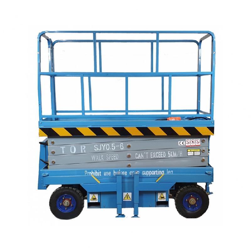 Nacelle ciseaux mobile TOR SJY-0,5-6 DC - 500kg - Hauteur 6m - Batterie_2