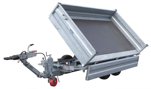 Remorque tri-benne basculante ECIM TBE 200 V - Angle de basculement arrière 40° - PTC 2000 kg_2