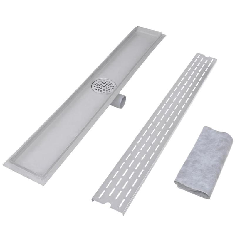 Vidaxl drain de douche linéaire 2 pcs ligne 930x140mm acier inoxydable 275957_2