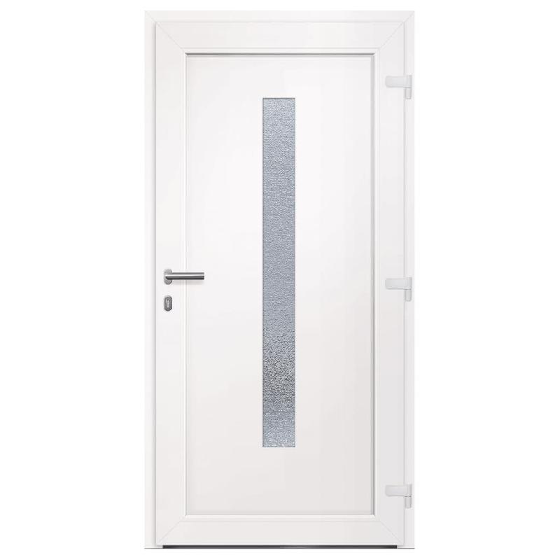 Vidaxl porte d'entrée anthracite 98x200 cm pvc 3157090_2