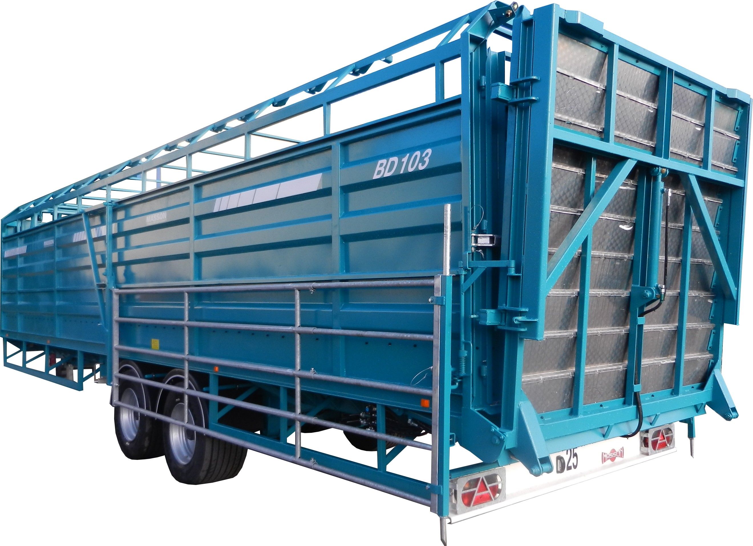 Bétaillère avec suspension tandem et châssis monobloc en acier laminé