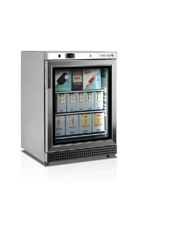 Congélateur vertical de vitrine Ventilé L.600mm 120L Finition SS430 TEFCOLD_2