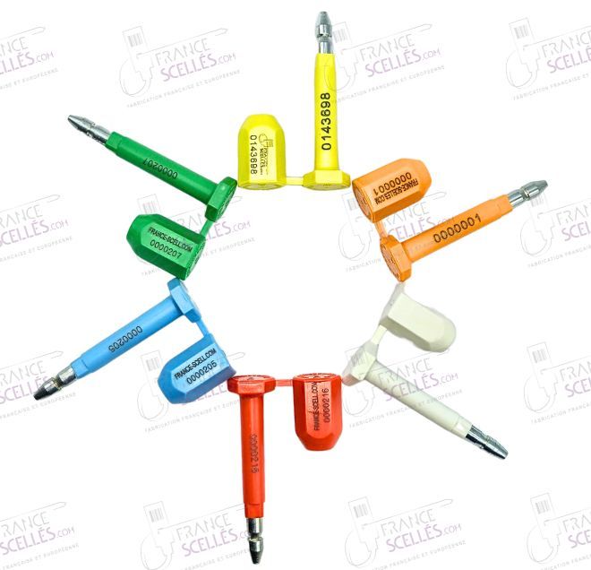 Scellé de sécurité container (clou, plomb bouteille) Cubis 2g - Personnalisable - Haute sécurité pour EXPORT maritime et transport intermodal_2