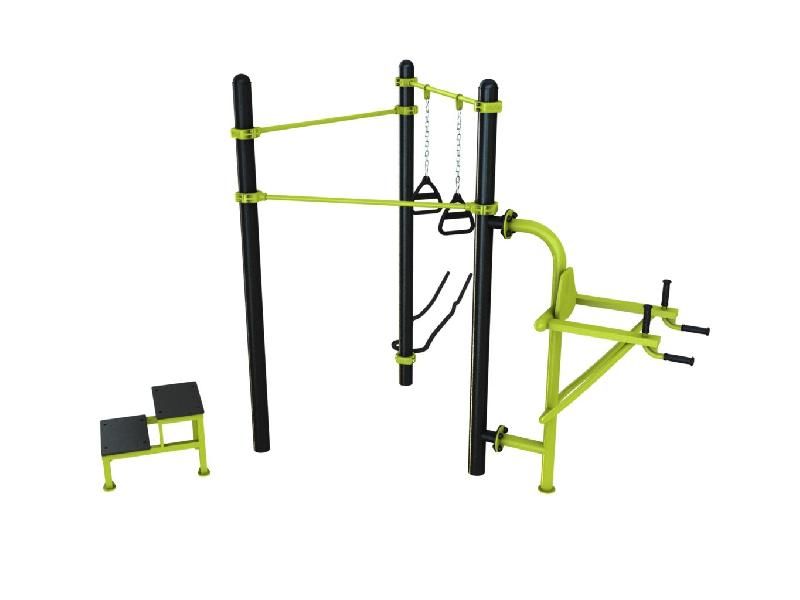 Station Combo 3-6 - Barre traction, TRX, Battle Rope, Chaise romaine, Steps_2