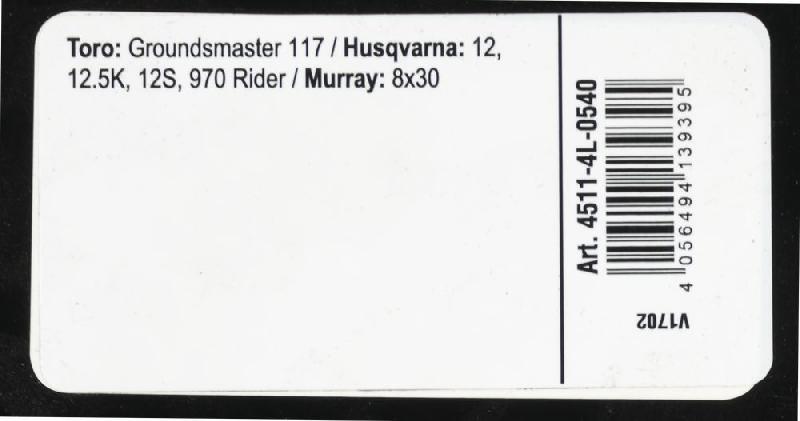 Courroie trapézoïdale X-Grip V - Type 4L540_2