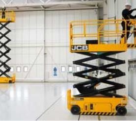 Nacelle électrique JCB S2632e adaptée aux travaux de manutention en hauteur