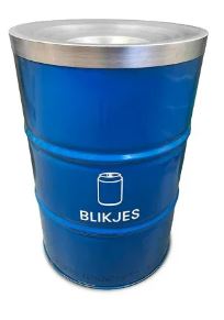 Poubelle plastique - 200 litres avec ouverture d'insertion - the binbin_2