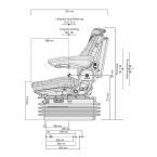 Siège de tracteur Maximo Comfort Plus - Grammer AG - suspension 100 mm - PVC - 56078_2