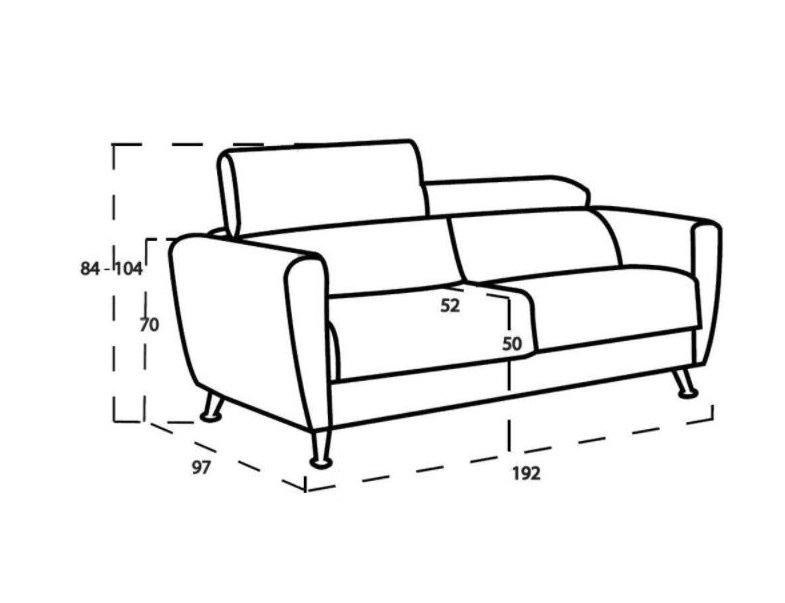 Canapé convertible express 140 cm Titan - Matelas 14 cm en tissu gris avec système d'ouverture rapide_2