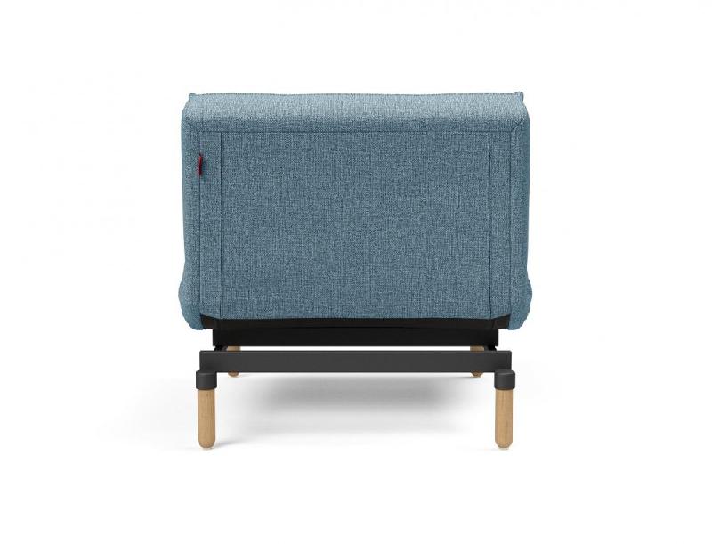 Innovation Living - Fauteuil Splitback Stem Convertible Lit 90x115 cm - Pieds Obus Naturel - Tissu Mixed Dance Light Blue_2
