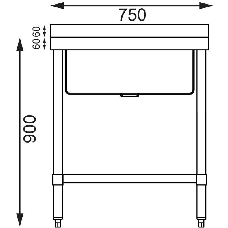 Plonge en inox 1 bac_2