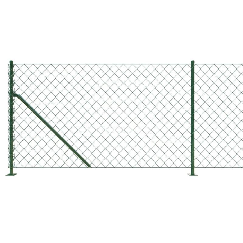 Vidaxl clôture à mailles losangées avec bride vert 1,1x10 m 153938_2