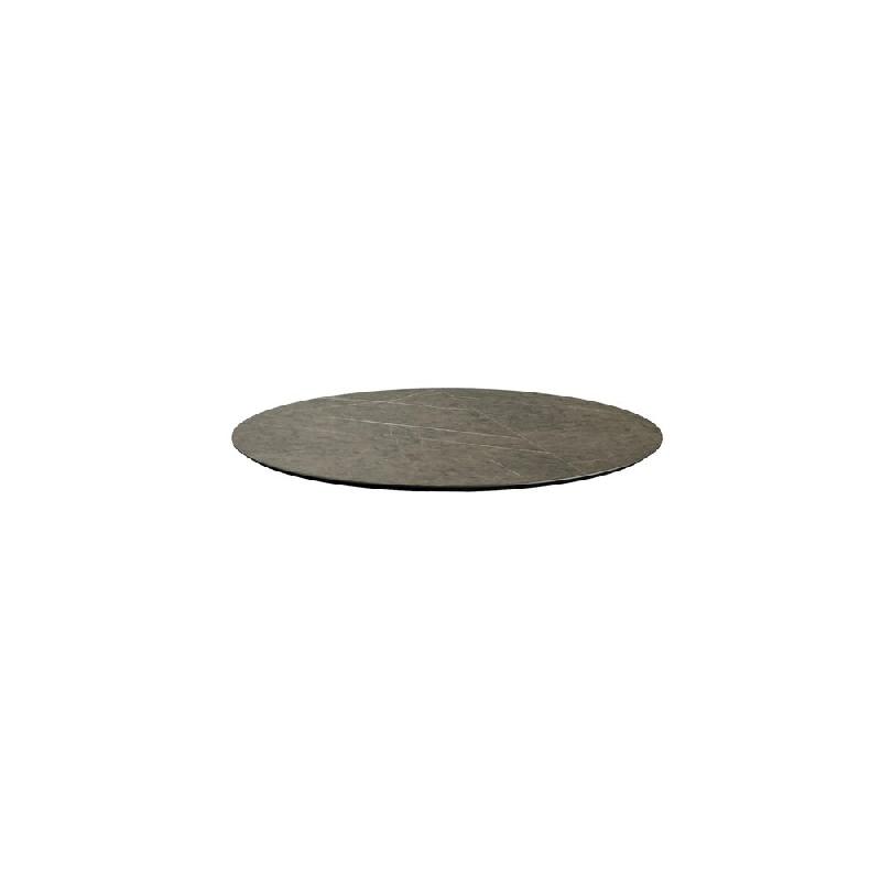 Infinity table de bistrot avec piètement sable + plateau HPL Midnight Marble Ø70 cm_2