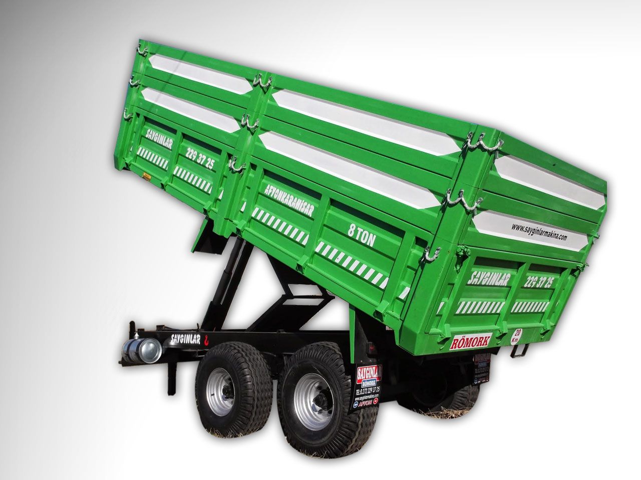 Remorques agricoles - Sayginlar - 8 tonnes tandem certifiées CE et TSE_2