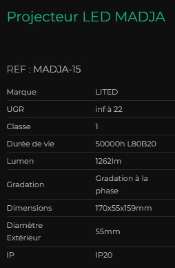 Madja - projecteur led intérieur - lited - dimensions 170x55x159mm - madja-15_2