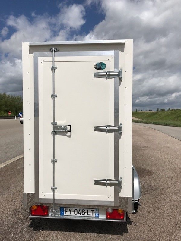 Remorque frigorifique double essieu 1300 kg - RAPHA 19 - dimensions 2m42x1m28x1m70 - température 0 à 5°C_2