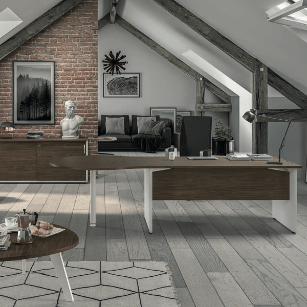 Dual - Bureaux individuels avec pieds bois revisités - Burocéan_2