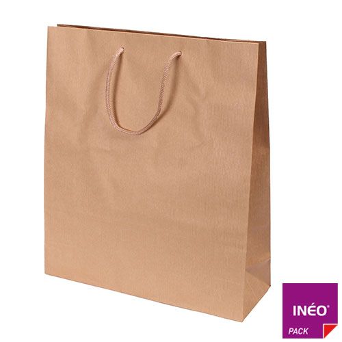 Sacs kraft luxe Inéo Pack – sacs personnalisables avec poignées torsadées ou ruban, résistants et élégants_2