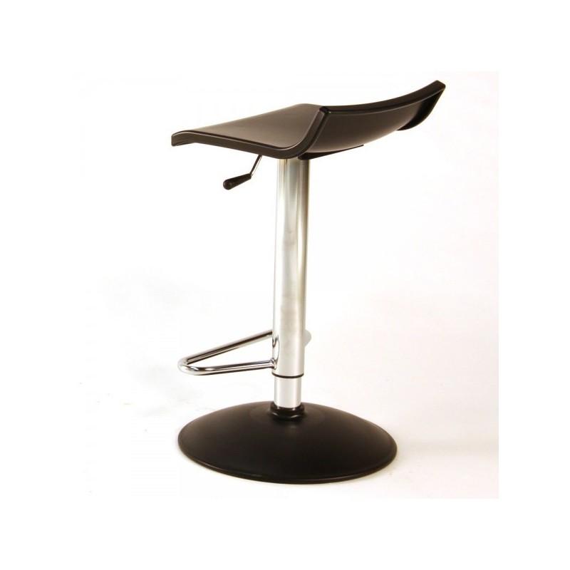 Tabouret de bar réglable et pivotant - Over T - structure en métal chromé et assise en technopolymère_2