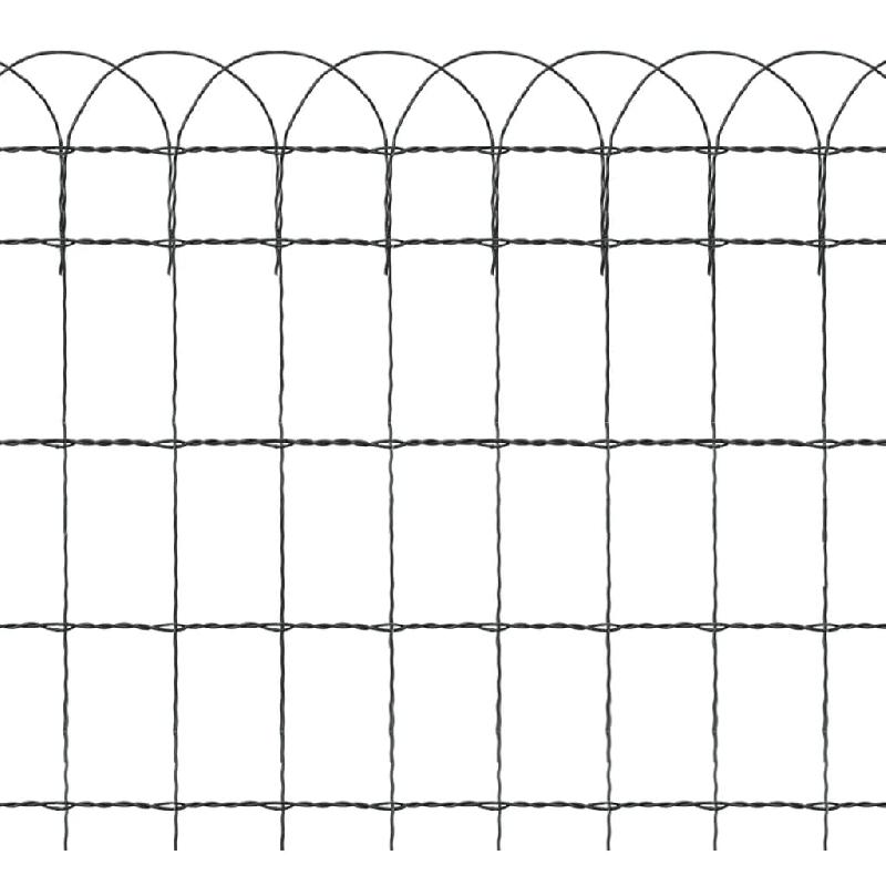Vidaxl bordure de pelouse fer enduit de poudre 10x0,65 m 141073_2