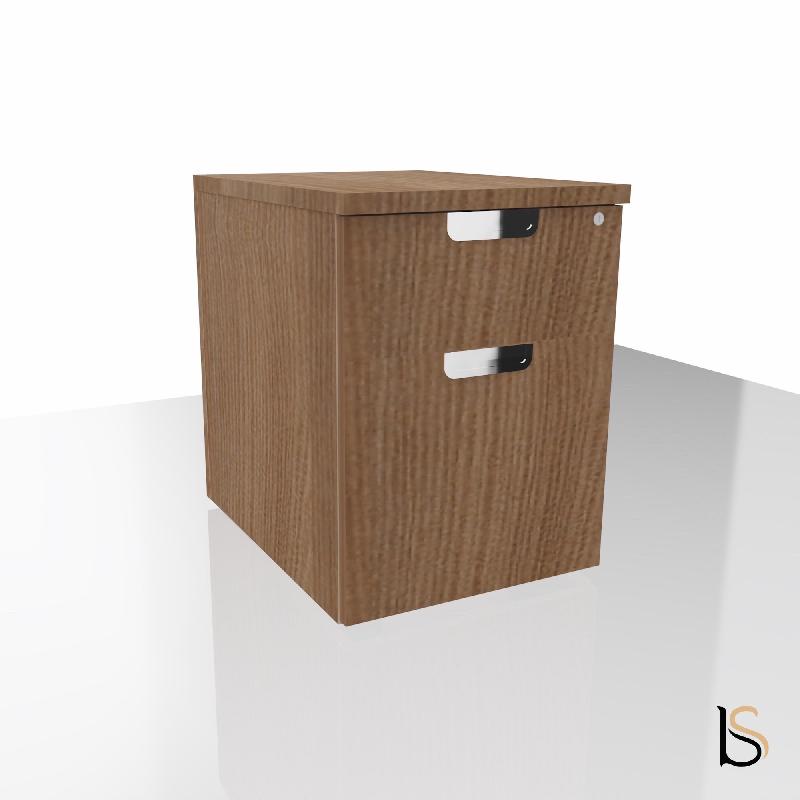 Caisson mobile TAK - Mobel Linea - Acacia foncé, 2 tiroirs_3