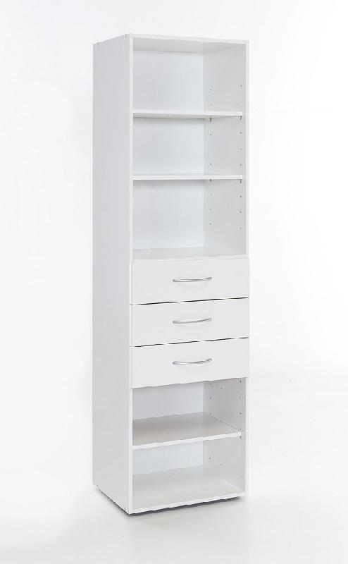 COLONNE DE RANGEMENT LUND 3 TIROIRS BLANC MAT 50 X 40 CM PROFONDEUR_2