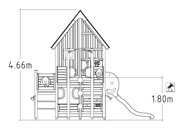 Structure multi-jeux 3 à 12 ans - Uniplay Sikkim - 8049696 - Hags, poteaux et panneaux bois - fondation à enterrer_2